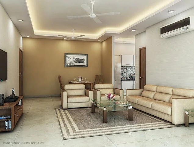 Modern living room with TV unit